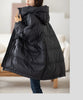 Lagabogy Winter Women White Duck Down Jacket Casual Loose Over Size Warm Parka Female Drawstring Hooded Puffer Coat