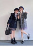 Ladies Coats Autumn/Winter Thickened Warm Solid Hooded Single Row Cow Horn Button Academy Style Woolen Coat Women's Clothing