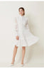 French Elegant Lace Splicing Waist Lantern Sleeve Dress Vintage High Collar Princess Dress Organza Cocktail Women's Wear