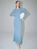 Sexy O Neck Ribbed Knitting Fishtail Sweater Dress Women Full Sleeve Stretch Basic Bodycon Maxi Long Mermaid Robe Vestido