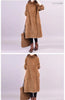 Knit High Neck Velvet Plus Long Corduroy Dress Female Pocket Dress SPring Autumn Dress Women's Long Knitted Dress Female Pullove