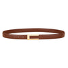 Genuine Leather Belt for Women; Cowhide Waist Belt; Versatile Smooth Buckle; Dress Decoration Belt for