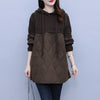 Autumn Winter Splicing Sweater Women Jacket Hooded Loose knitted Sweater Coat Female Thicken Warm Outerwear Top