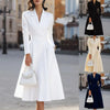 Casual Long Sleeve Maxi Dress Women Autumn Winter Party A-line Slim Dresses Elgant Vestidos