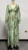 Pastoral V-neck Long Sleeve Dress Printed Selling Storm in Europe And America West Asia Style for Women