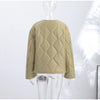 Solid Hooded Quilted Padded Coats Women's Drawstring Zipper Pockets Stand Collar Thicken Jackets Ladies Winter Outwear