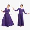 Women's Long Sleeve Praise Dance Dress Loose Fit Full Length Church Liturgical Lyrical Dancewear Worship Costume