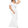 Women Off Shoulder Big Bow Skew Neck Mermaid Maxi Dress Female Evening Birthday Sexy Night Party Club Long Dresses