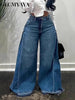 Women Streetwear Washed Denim loose Pants Jeans Autumn Winter Loose Safari Style Cargo Harem Hip Hop Jean