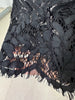 High Street Stylish Designer Women's Beaded Diamond Long Sleeve Slim Water-Soluble Lace Dress