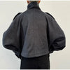 Plaid Jacket For Women Casual Hood Zipper Long Sleeve Pockets Loose Coat Lady Top Spring Chic Street Outerwear