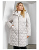 Women's Winter Jacket Plus Size Women Parka Long Thick Bio Down Jackets Hooded Diamond Quilted Coat Female Clothing