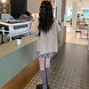 Korean Female Red Knitted Cardigan Sweater Lazy Wind Loose Cardigans Coat Spring Autumn Casual Thicken Sweater Jacket