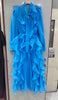 Solid Spliced Ruffles Folds Dresses for Women O Neck Long Sleeves High Waist Patchwork Lace Up Dress Female