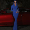 High Street Red Christma Hooded Long Sleeve Maxi Dress for Woman Slim Solid Bodycon Party Vestidos Elegant Autumn Dresses