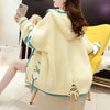Korean Female Hooded Knitting Cardigan Jacket Retro Lazy Wind Women Loose Fit Sweater Outerwear Spring Autumn Lady Knitwear Coat