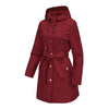 Spring Autumn Hooded Water-repellent Jacket with Belt Thin Casual Loose Trench Coat Women Windbreaker