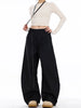High Waist Women Suit Pants Straight Office Ladies Korean Trousers Casual Button Loose Female Black Pants