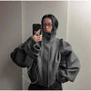 Women Stand Collar Spring Woolen Coats Single Breasted Loose Female Long Sleeve Jacket Office Lady Street Short Coat