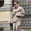 Women Lace Up Belt Trench Coat Chic Solid Lapel Full Sleeve Pocket Short Windbreaker Jacket Spring Lady Street Outerwear