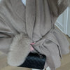 Elegant Lace Up Woolen Coat Women Furry Lapel Fur Patchwork Belt Loose Short Jacket Female Lady Autumn Winter Cardigans