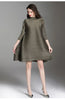 Autumn Style Pleated Autumn Style Women's Loose Large Size Mid-length A-line Dress