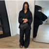 Navy Blue Bubble Tie Waist Maxi Dress Loose Flared Long Sleeve Spring Modest Women Shirt Dress Elegant Lady Vestidos