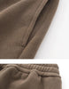 Women Fleece Lined Trousers Fall Winter Wearable Worn Resistant Cuffed Pants Loose High Waist Long Warm Casual Trousers