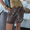 Lightweight Floral Print Oversized Coat & Square Scarf Skirt & Long Pants For Women Lady Holiday Streetwear Outfits