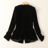 Autumn Long Sleeve Casual Office Work Blazers Lady Jackets Coat Female Tops Gold velvet Women Blazer Korean