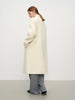 Women's Pure Wool Double Breasted Coat - Classic Mid-Length Winter Trench Warm Elegant Overcoat