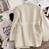 Elegant Blazer Woman Spring Solid Color Tie Suit Jacket Temperament Korean Version of The Casual Suit Woman Clothing