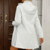 Women's Casual Water-Resistant Trench Coat Detachable Hood Windbreaker Solid Color Long Sleeve Light Weight Jacket