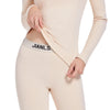 2-piece Autumn/Winter Women's Solid Color Simple Warm Underwear Set Comfortable Round Neck Long Sleeve Elastic Waist Pants Large