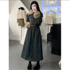 Women's Lamb's Wool Patchwork Cowboys Cotton Coat Jacket Winter Long Overcoat Coat Comfort Winter Coat Women
