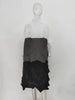 Diamond Pleated Maxi Dress for Women Full Sleeves Color Block Fold Turtleneck Loose Dresses Autumn 8GR2395