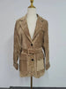 Casual Brown Velvet Blazer for Women Winter Thickened Long Sleeve Lapel Jacket Stylish Versatile Outerwear