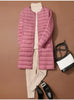 Women Solid Puffer Autumn Winter O-Neck Female Thin Duck Down Jackets Portable Women Windproof Puffer Parkas