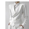 women's casual suits with a lapel collar, business vest, British style sense, gun lapel collar, slim fit vest, jacket
