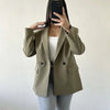 Women's Blazer Spring Office Wear Woman Outerwears Black Green Gray Blazer Long Sleeve Coats Blazers Fitted Suit Jacket 066