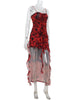 Camisoles Mesh Patchwork Prints Sheer Irregular Hemline Chic Sheath Women Dresses Sexy Club Streetwear Female
