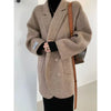 Autumn Women Woolen Coat Turn Down Collar Regular Length Coat Women Winter Blazer Clothes Coats Tops