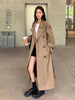 Vintage Elegant Women Long Trench Casual England Long Sleeve Belt Coat Jacket Fall Winter Lady Sweet Retro Harajuku Pockets Tops
