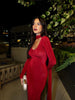 Velvet Scarf Solid Elegant Women Dresses Winter U Neck Long Sleeve Sheath Bodycon Hip Wrap Sexy Club Female Slim