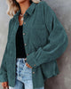 Winter Clothes Women Corduroy Long Sleeve Casual Shirt Button Women Coat Overshirt Loose Comfortable Coat Female