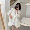 Spring Autumn Blazers for Women Korean No Button Cropped Suits Jacket Woman Casual Long Sleeve Blazer Coat Ladies ZY7701