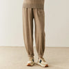 Women Cashmere Pants Autumn Winter Casual Loose Long Bloomers 100% Cashmere Knit Pants Chic Drawstring Pocket Cashmere Trousers