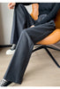 Wool Autumn Slim High Waist Straight Women's Pants Casual Solid Color Loose Chic Female Wide Leg Pants Office Ladies