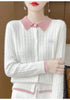 Cashmere Sweater For Women Autumn And Winter Knitted Cardigan For Women Loose Fitting Woolen Sweater Lapel Jacket Camel XXXL