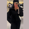 Spring Turn Down Collar Bomber Jacket For Women Casual Long Sleeve Zipper Loose Coat Lady High Street Chic Outerwear